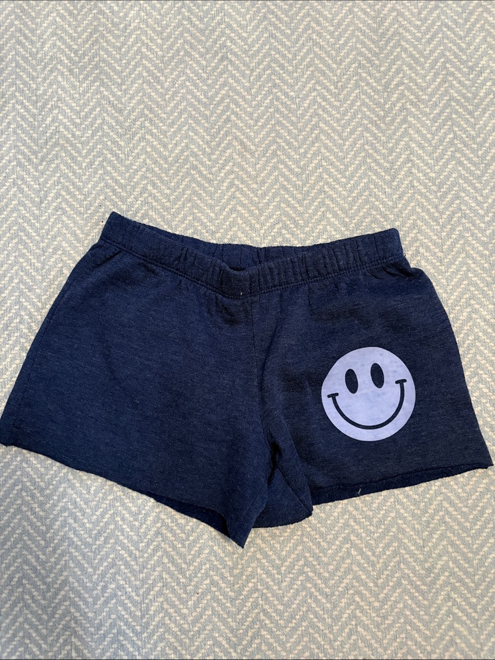 Kids Navy Shorts with Smiley Face